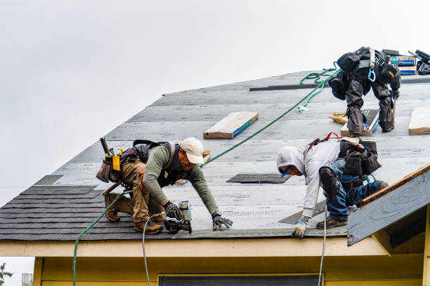 Professional Roofing technician working in Newport, NJ